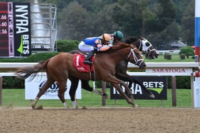 Rebel Stakes Contender Just Steel competing in Saratoga 